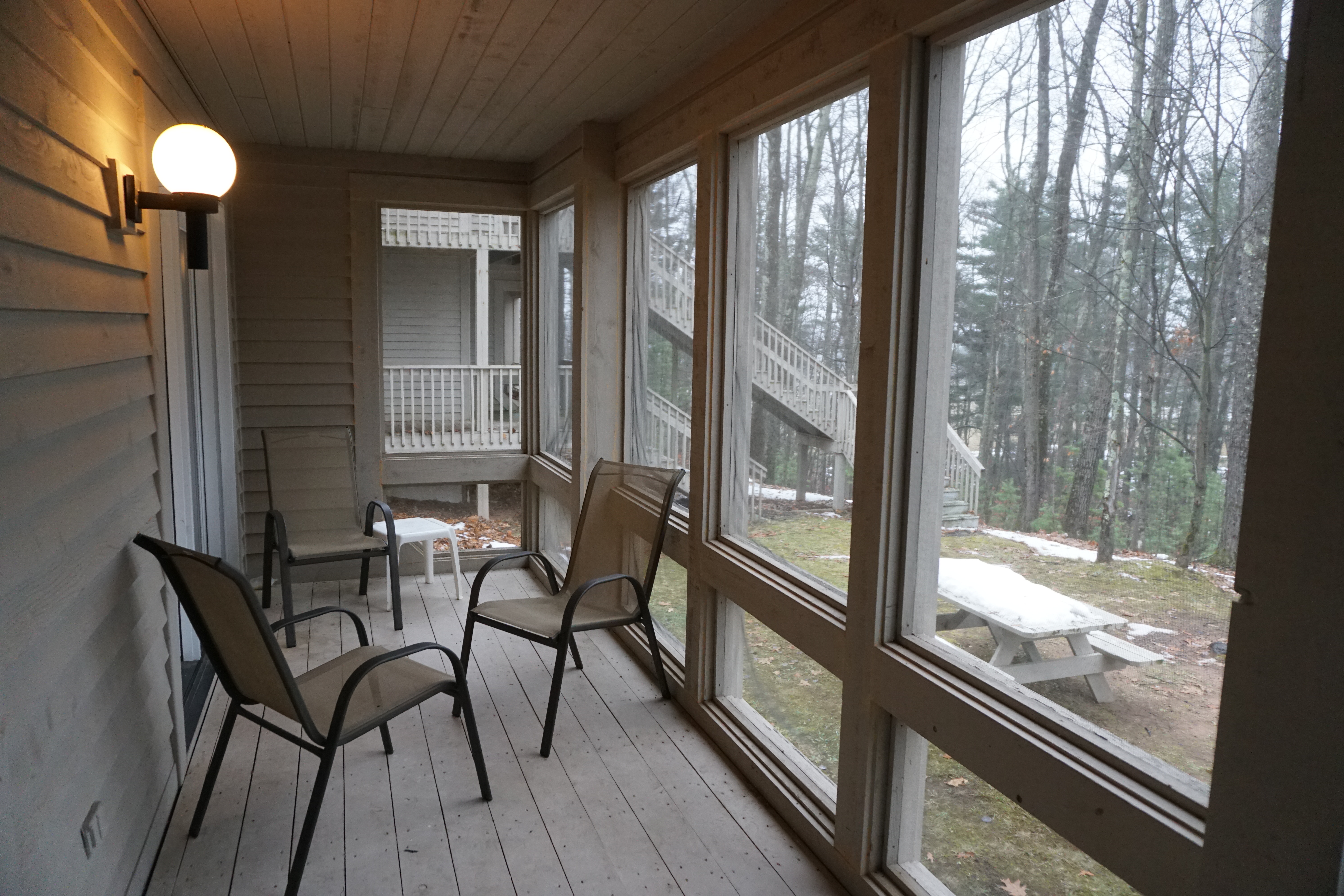 Telemark Resort porch with chairs